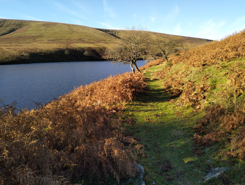 the water reservoir in the Black Mountains Wales