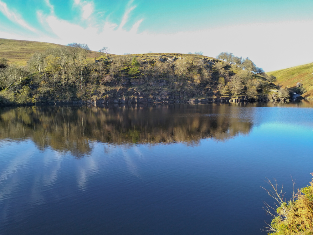 The water reservoir in the Black Mountains Wales