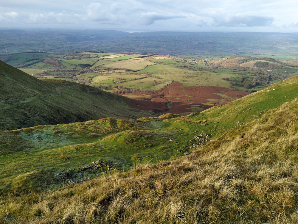 The cliff tops in the Black Mountains Wales