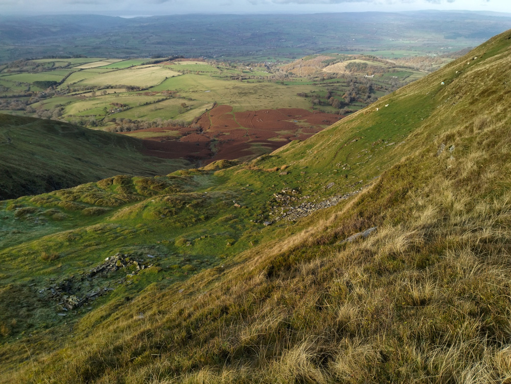 Cliff tops in the Black Mountains Wales