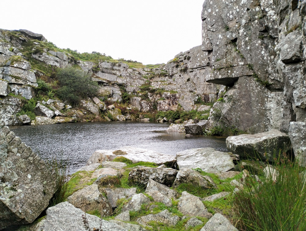 Quarry on Bodmin Moor Cornwall Craddock Moor