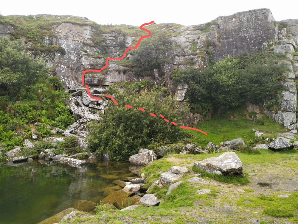 Quarry on Bodmin Moor Cornwall Craddock Moor